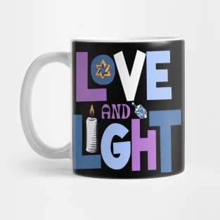 Love And Light Hanukkah Christmas Mug